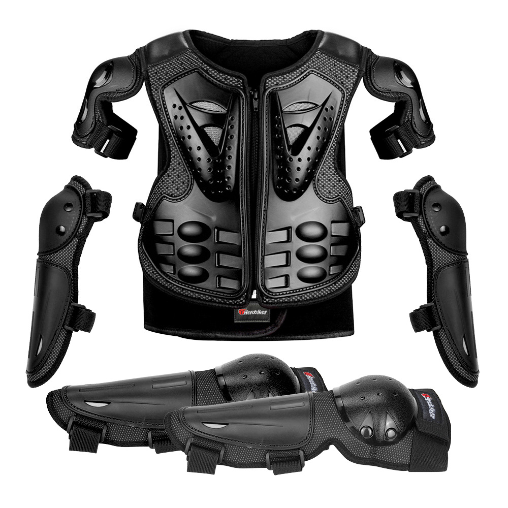 Children 5-Piece Motorcycle Protective Armor Set MCA-Blk image