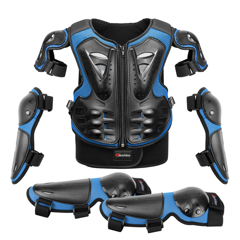 Children 5-Piece Motorcycle Protective Armor Set MCA-Blu image