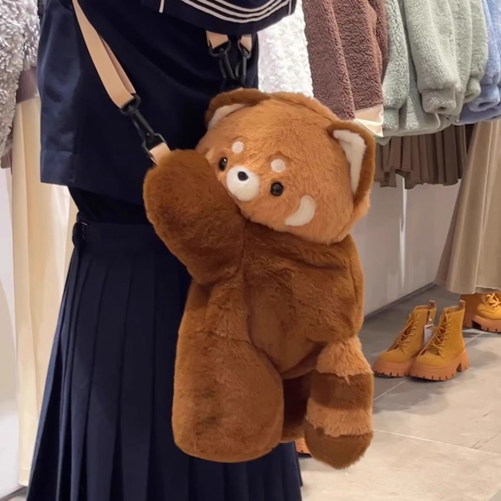 Cute Raccoon Plush Backpack image 2