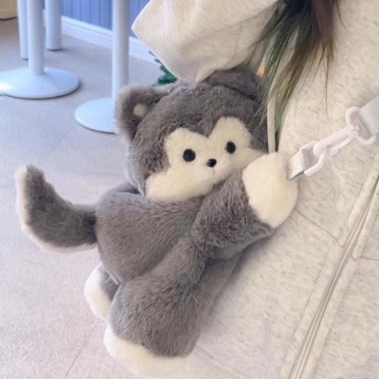 Cute Raccoon Plush Backpack GF-S image