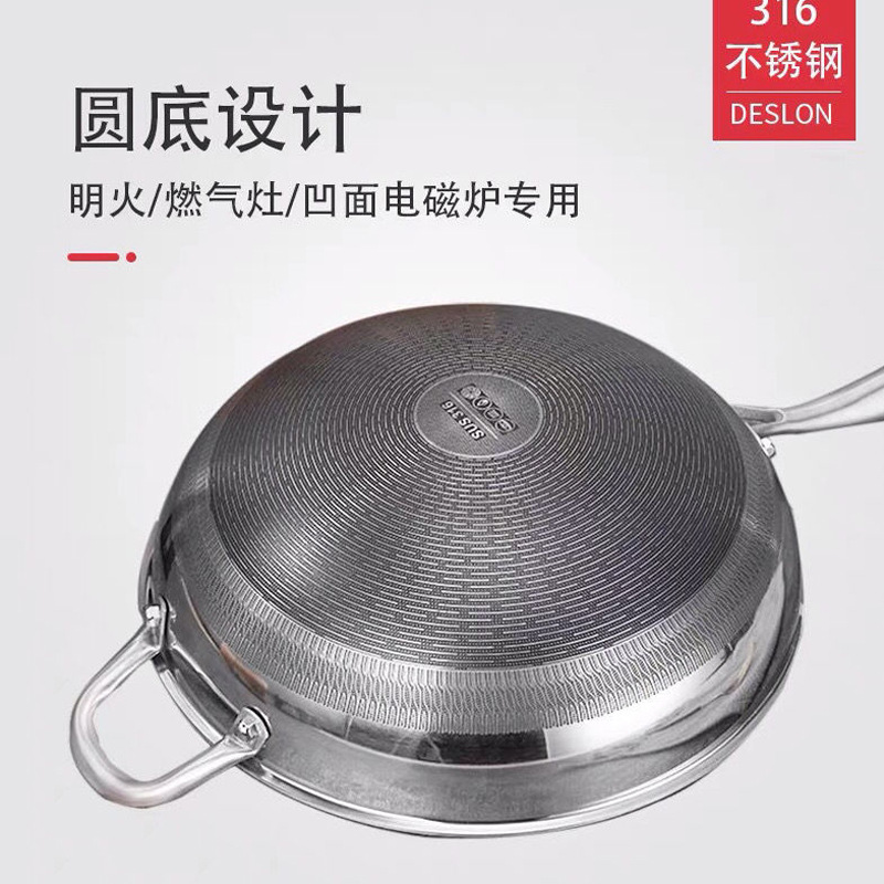 Stainless Steel Induction Wok with Handle image 4